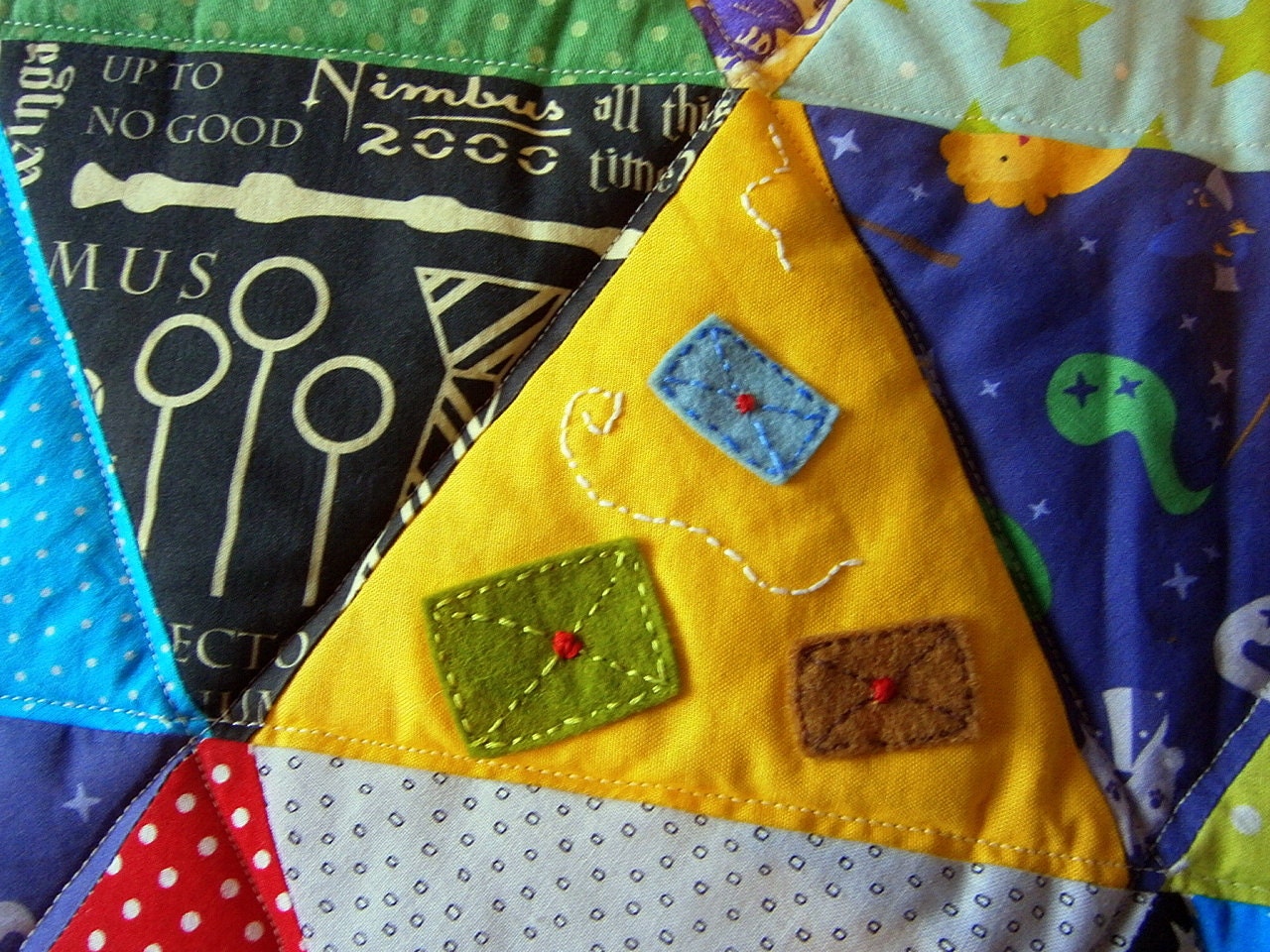 Harry Potter inspired baby quilt baby blanket Hogwarts baby