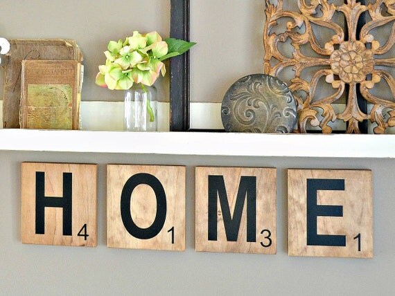 Fun Wall Decor Scrabble Wall Artscrabble Lettersscrabble Scrabble