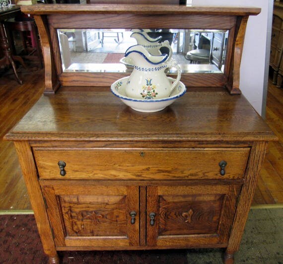 Tiger oak washstand child size!