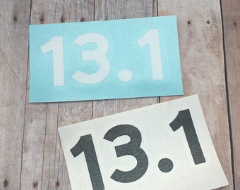 Half Marathon Decal, 13.1 Miles Decal, Car Decal, Water Bottle Decal, Runner Decal