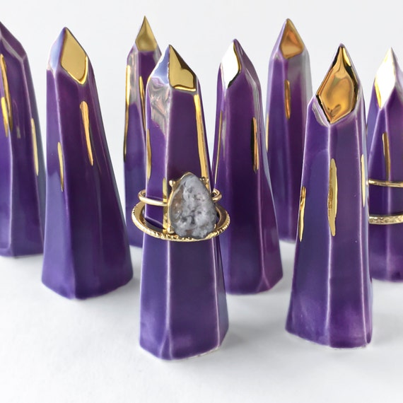 Crystal Ring Cone Ceramic Ring Cone Gift for Her