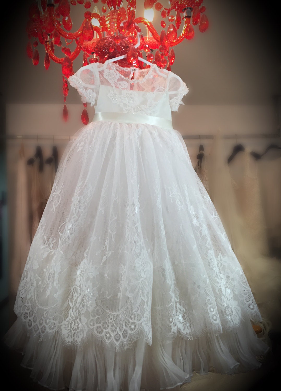christening gown lace baptism dress lace christening dress