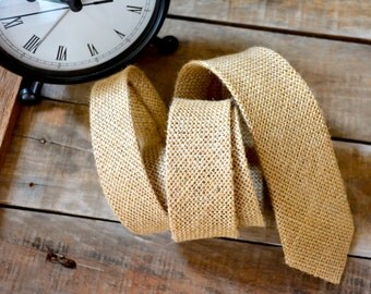 rustic necktie/natural burlap necktie/burlap wedding necktie/real burlap