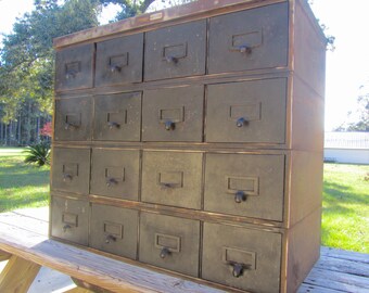 Metal cabinet,Vintage Cabinet, metal drawer,industrial dresser, storage cabinet,industrial furniture, organizer,small drawers, tool box,