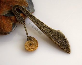 Real Ammonite Bookmark Fossil Bookmark Fossil Jewellery Fossil Gift Nature Bookmark Geology Bookmark Gift Christmas Gift Fossil