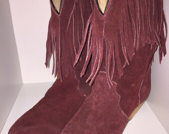 Vintage fringed boots