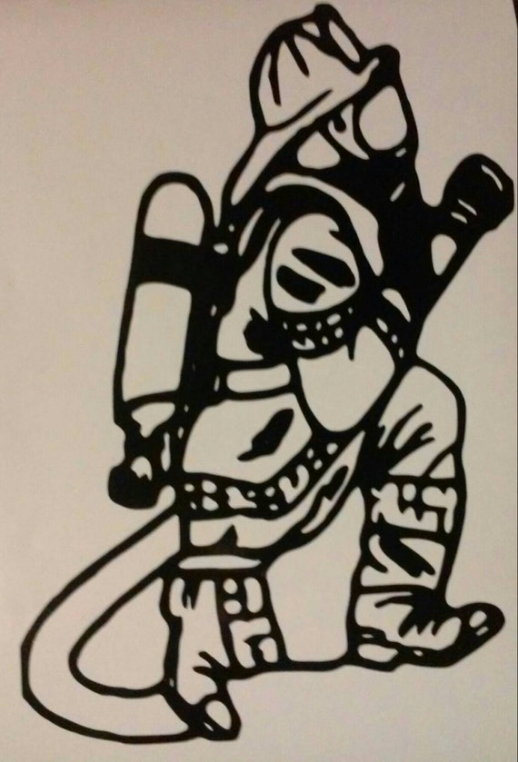 Fire Fighter Decal /Fire Fighter/ Fire Fighter Window Decal/