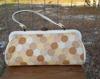 Vintage 1960s Mad Men tapestry handbag