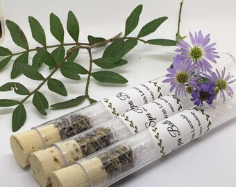 Wedding Favour, Bridal Shower Favour, Bath Salts, Spa Bath, Test Tubes, Spa Bath Salts