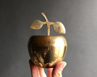 Brass Apple Jar / Brass Apple Container