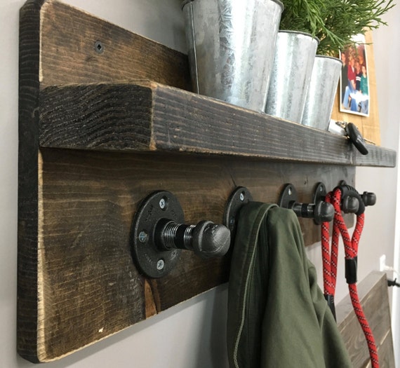 Casey Industrial Pipe Coat Rack / Rustic Coat Rack / Coat Rack