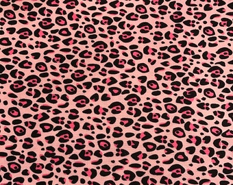 Pink cheetah fabric | Etsy
