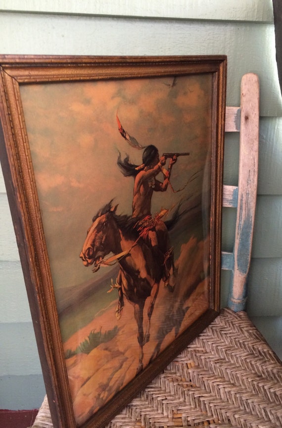 G.G. Reynaud Indian printvintage picturecowboy decorvintage