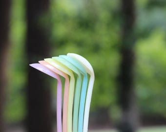 Vintage Set of Six NOS Tupperware Millionaire Line Iced Tea Spoons 1954 / Pastel Tupperware Stirrers / Tupperware Tumbler Mates Spoons