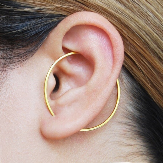 Modern Gold Earring Gold Ear Cuff Ear Cuffs Geometric