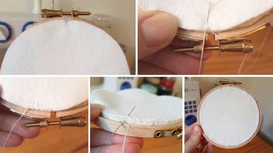 how to finish an embroidery hoop