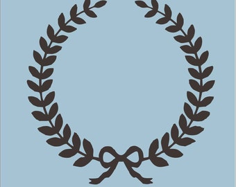 Wreath - Reusable STENCIL 012 - 6 size options- Letters A-Z available- Create Custom Pillows or Custom Signs yourself!