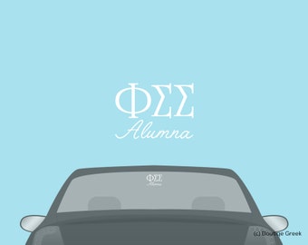PhiSig Phi Sigma Sigma Alumna Car Laptop Dorm Window Vinyl Sorority Decal Sticker