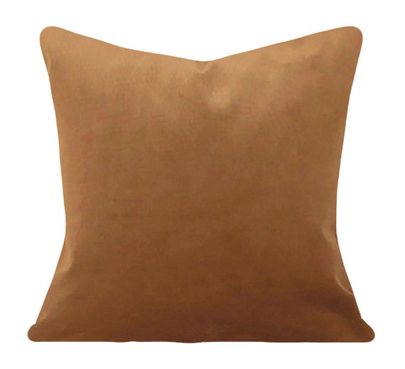 Camel Velvet Decorative Pillow Cover Throw Pillow Both