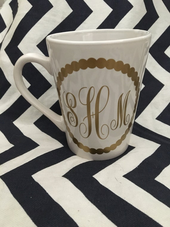 Personalized Monogram coffee Mugchoose colorsName initials