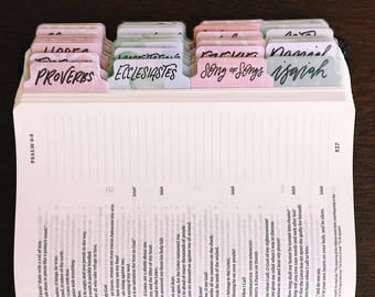 Custom Bible tabs to match your hand painted bible, bible art, graduation gift, bible journaling gift, personalized gifts, The Holy Bible,