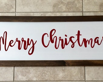 Items similar to Hand Painted Rustic Wood Sign Have Yourself A Merry ...