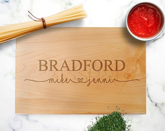 Personalized Cutting Board walnut - custom wedding gift - personalized wedding board maple