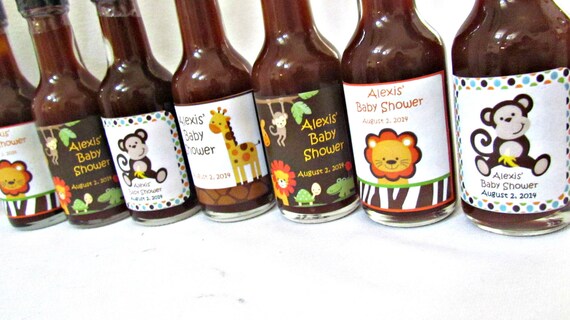 Baby Shower favors. Animal Theme Jungle Safari Zoo. First Birthday, Couple New Baby, BaByQ Set of 12 personalized gifts. Choose your animal Il_570xn