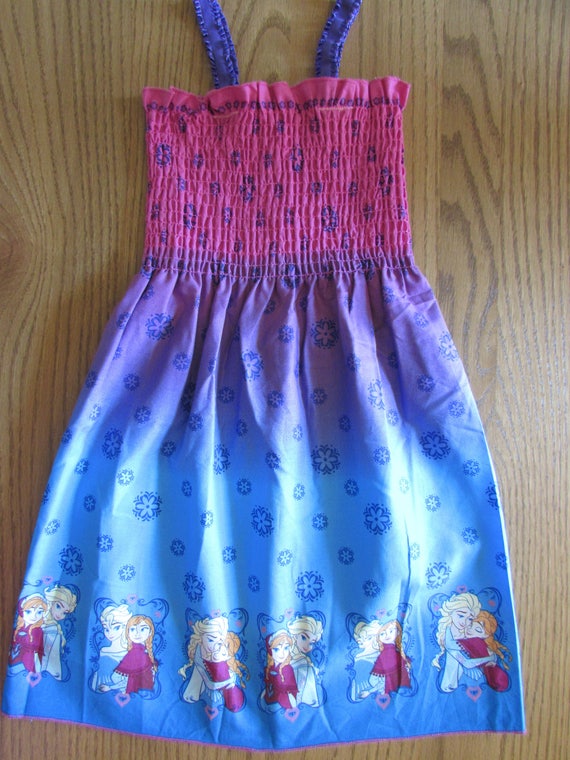 Frozen sundress/cotton sundress/Frozen dress/toddler Frozen sundress/Frozen gift/Frozen clothes/Frozen mock smock/Disney dress/Princess dres
