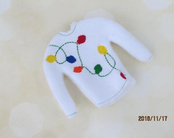 Elf or Doll Holiday Light Sweater