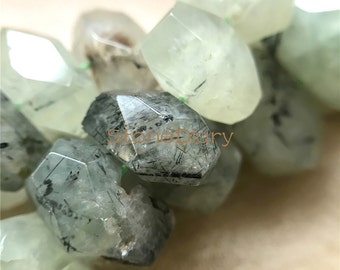 Prehnite Nuggets Beads, Stone Nugget Beads,Terminated Stone Nuggets Beads Full Strand A16121940