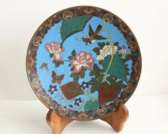 Antique 19th Century Cloisonne Enamel Plate Japanese Plates