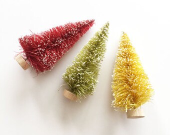SALE! 3" Bottle Brush Trees from Fancy Pants - 3 Quantity (Item #2731)
