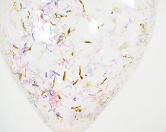 11 Inch Unicorn Confetti Balloon, Unicorn Birthday Party, Unicorn First Birthday, Unicron Baby Shower, Unicorn Photo Prop