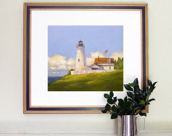 Lighthouse painting | Etsy
