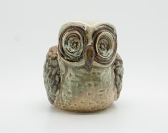 Søholm Figurine OWL Design MAGGI EDSBOCKER 639 Danish Design Stoneware Soholm Bornholm Denmark Decoration Art Pottery Mid Century Edsbøcker