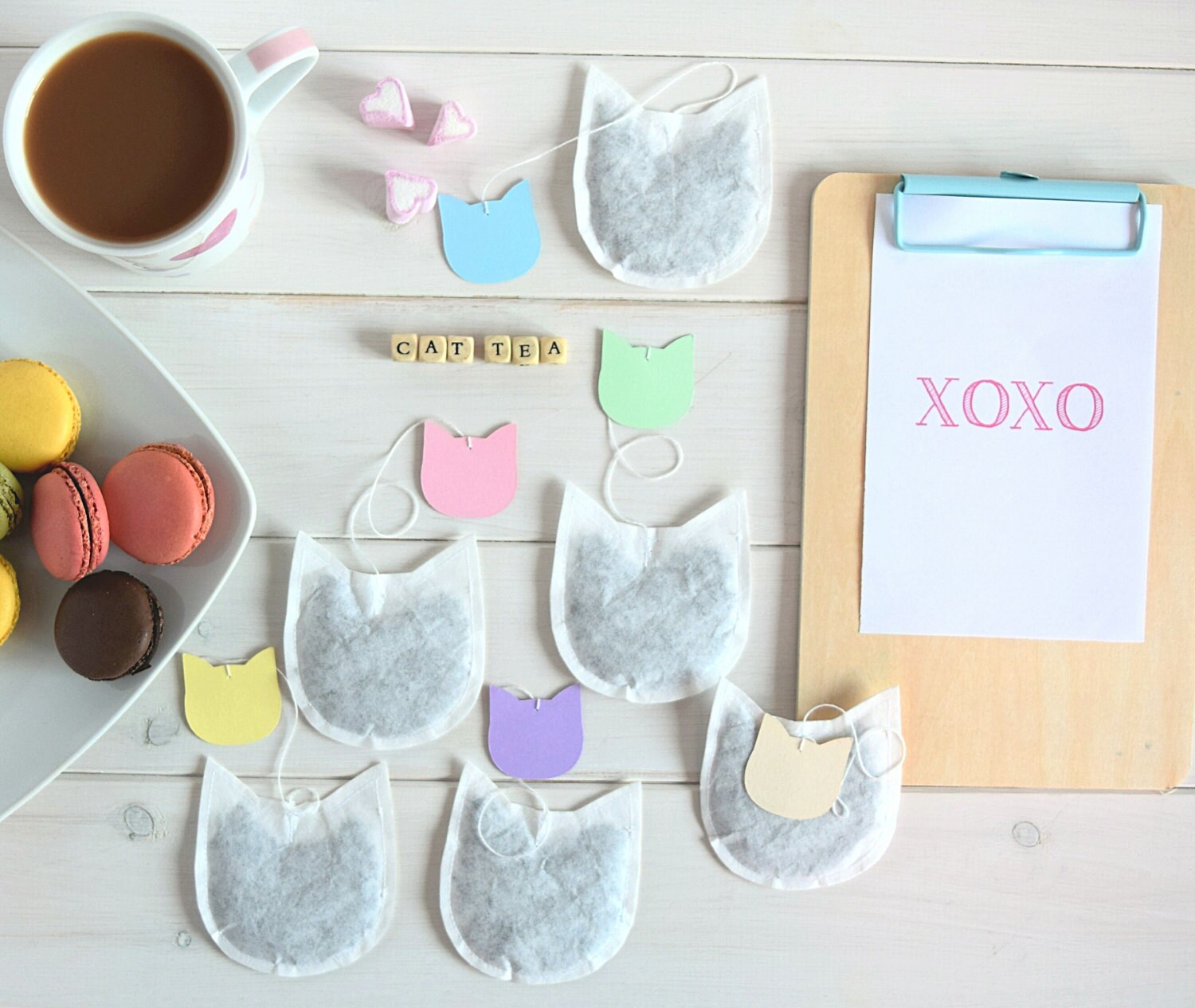 Cat Shaped Artisan Tea Bags Cat Lovers Unusual Cat Lovers