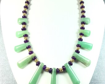 Jewelry/Necklace/Pendant/Aventurine/ Amethyst/Wealth/Power