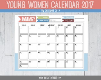 LDS Young Women's Calendar 2017 YW
