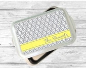 SALE Personalized Cake Pan, Personalized Casserole Dish, Monogrammed Cake Pan, Monogram Casserole Pan, Baking Dish, Wedding Gift, Housewarmi