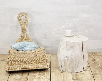 White Tree Stump Table scandinavian style Wooden trunk table weiß Baumstumpf baumstamm tisch sgabello ceppo di legno