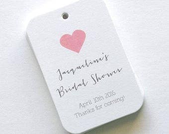Bridal Shower Thank you Tags, Bridal Shower Favor Tags, Small Shower Favor Tags (RR-031-V)