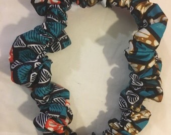 Chouchou taille XL tissu africain wax pour dreadlocks cheveux afri rasta ethnique original fantaisie