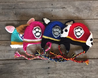 Paw patrol hat; marshall hat; everest hat; chase hat; sky hat; nickelodeon hat; puppy hat; dog hat; character hat; animal hat; rescue hero.