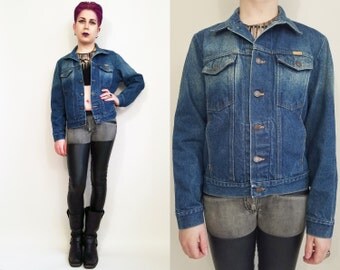 80s outfit with jean jacket