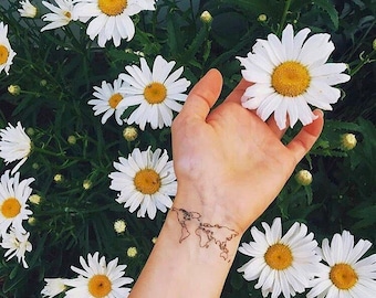 Temporary Tattoo- World Map