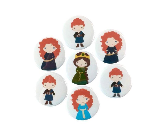 Princess Play Magnets - Kid's Party Favors - Bulletin Board Magnets - Classroom Magnets - Gifts kids - Stocking Stuffers - Gift Ready