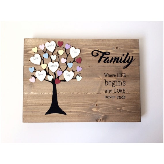 Family tree Wooden family tree Mothers day Gift for