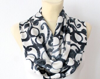 Geometric Printed Scarf Autumn Fashion Scarves Unique Handmade Scarves Ladies Scarves Gift for Her Gift Womens Summer Outdoors Summer Party