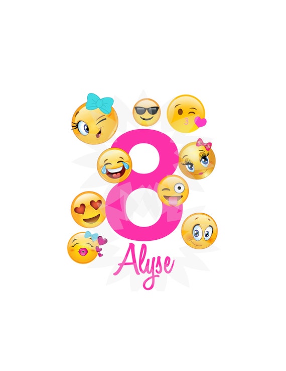 Cute Emojis Printable Birthday Party Shirt